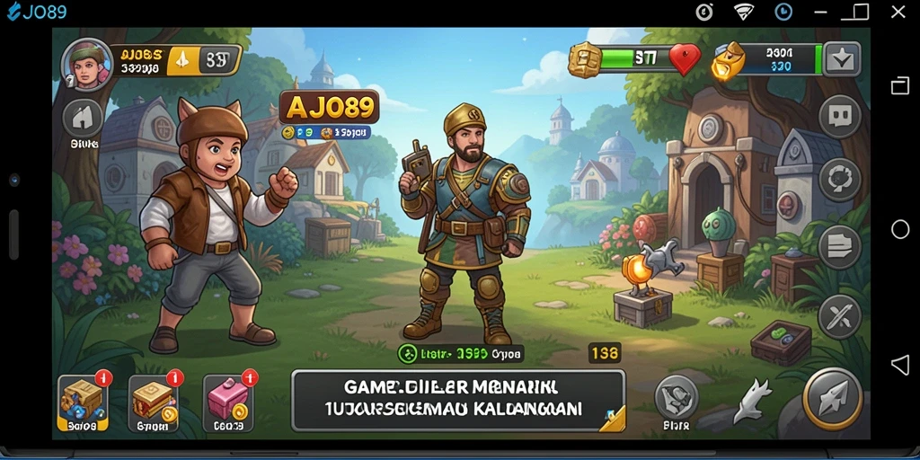 Tampilan aksi menarik dalam permainan Idle AJO89.