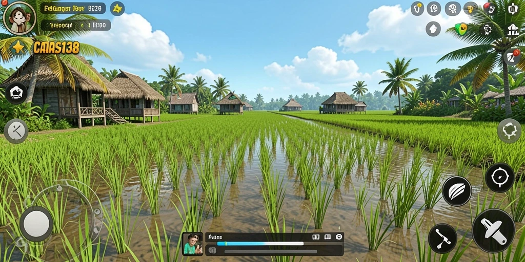 Menampilkan gameplay seru di ladang pertanian CADAS138.