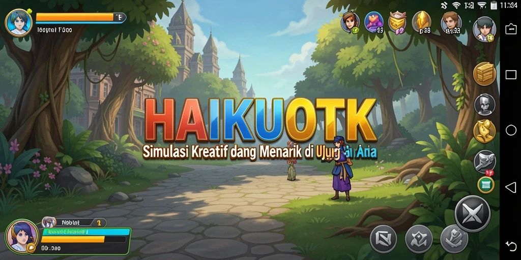 Tampilan gameplay HAIKUOTK yang menarik dan penuh warna.