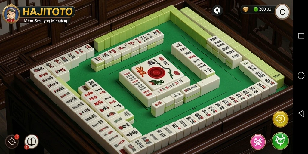 Tampilan gameplay Mahjong yang menantang dan menarik di HAJITOTO.