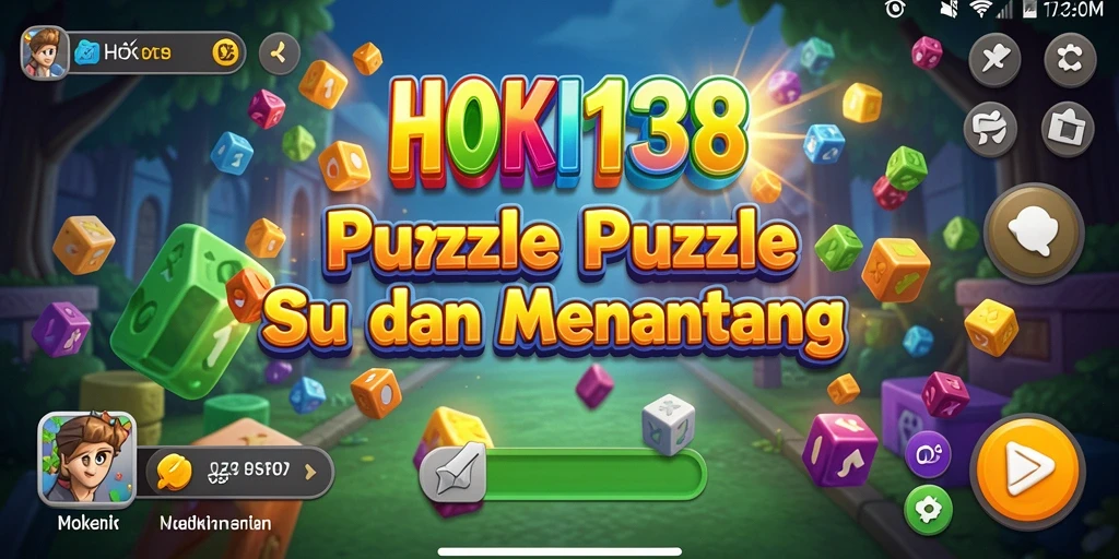 Tampilan gameplay puzzle HOKI138 yang menarik dan penuh warna.