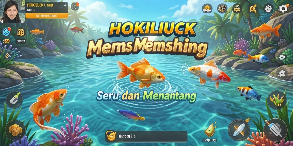 Tampilan gameplay HOKILUCK dengan pengalaman memancing yang seru.