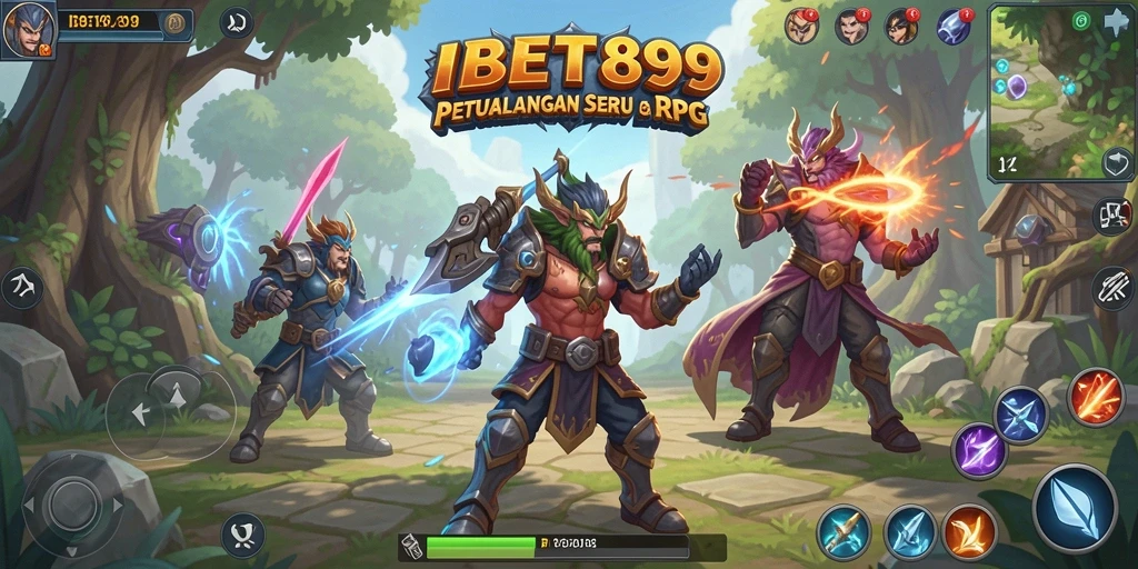 Tangkapan layar utama menampilkan aksi seru dalam gameplay RPG.