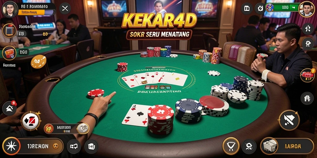 Tampilan menarik dari gameplay Poker di KEKAR4D.