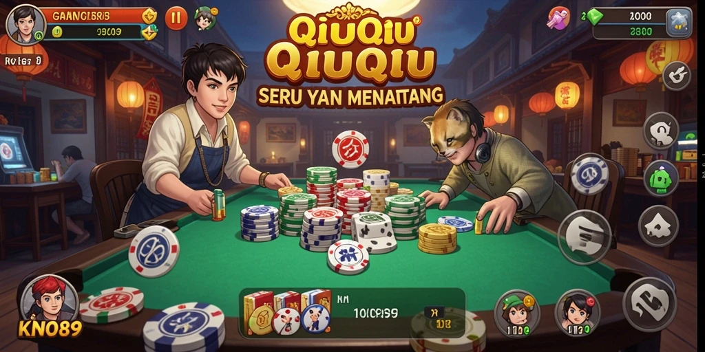 Screenshot gameplay QiuQiu KNO89 yang menarik.