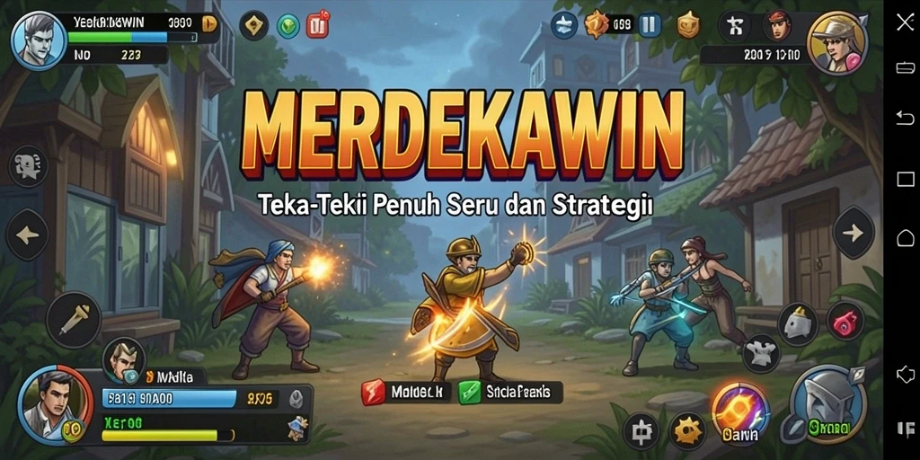 Screenshot gameplay MERDEKAWIN yang memperlihatkan teka-teki seru.