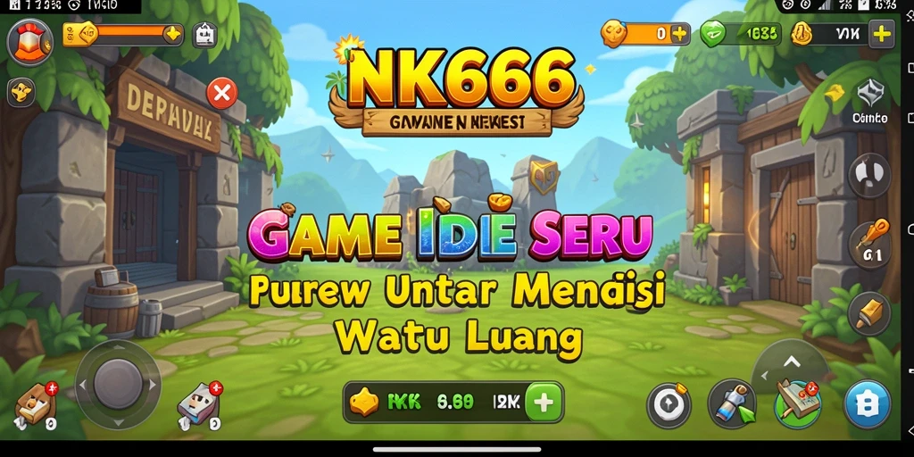 Tampilan gameplay NK666 yang sederhana dan menarik dalam genre Idle.