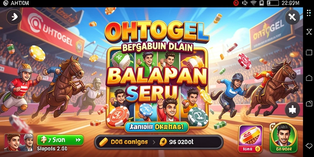 Screenshot gameplay OHTOGEL menampilkan balapan mendebarkan di lintasan menantang.