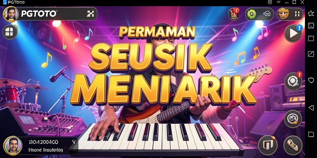 Tampilan gameplay PGTOTO dengan fitur musik yang menarik.