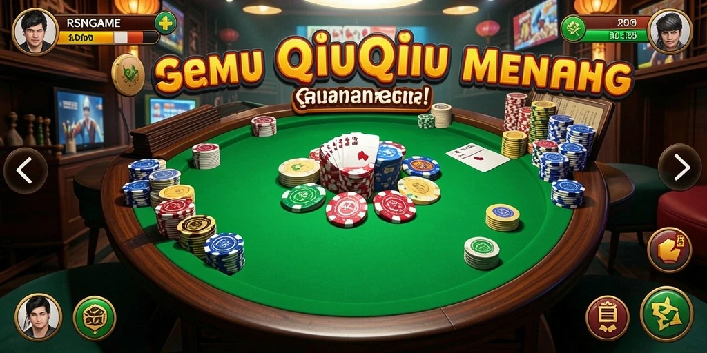 Screenshot menunjukkan gameplay seru QiuQiu di RSNGAME.
