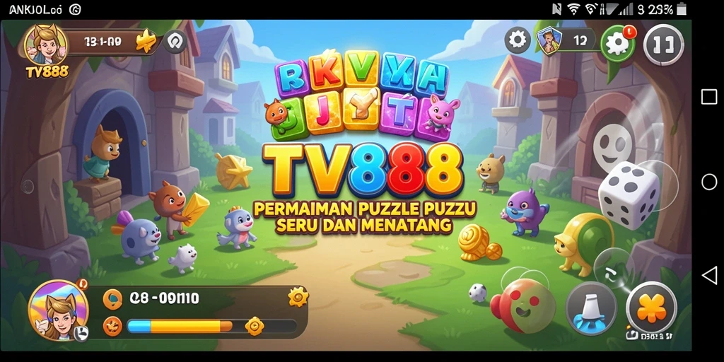 Screenshot gameplay TV888 dengan tantangan puzzle yang menarik.
