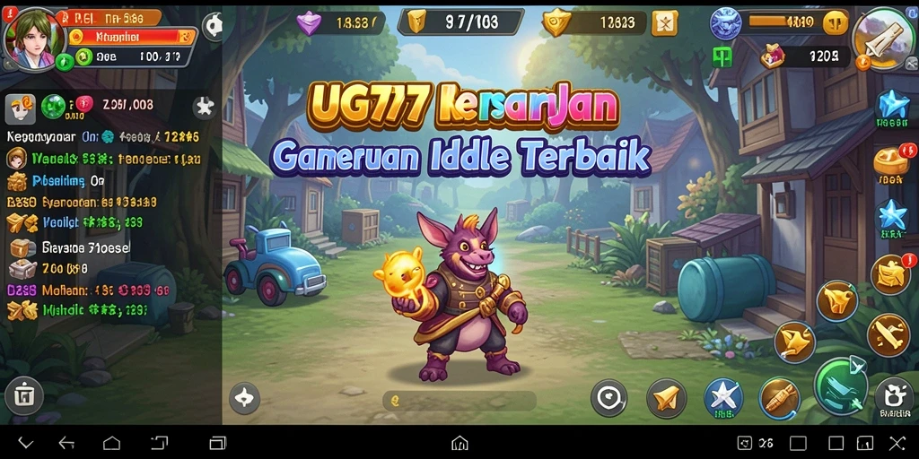 Screenshot gameplay UG777 yang menunjukkan kemajuan Idle.